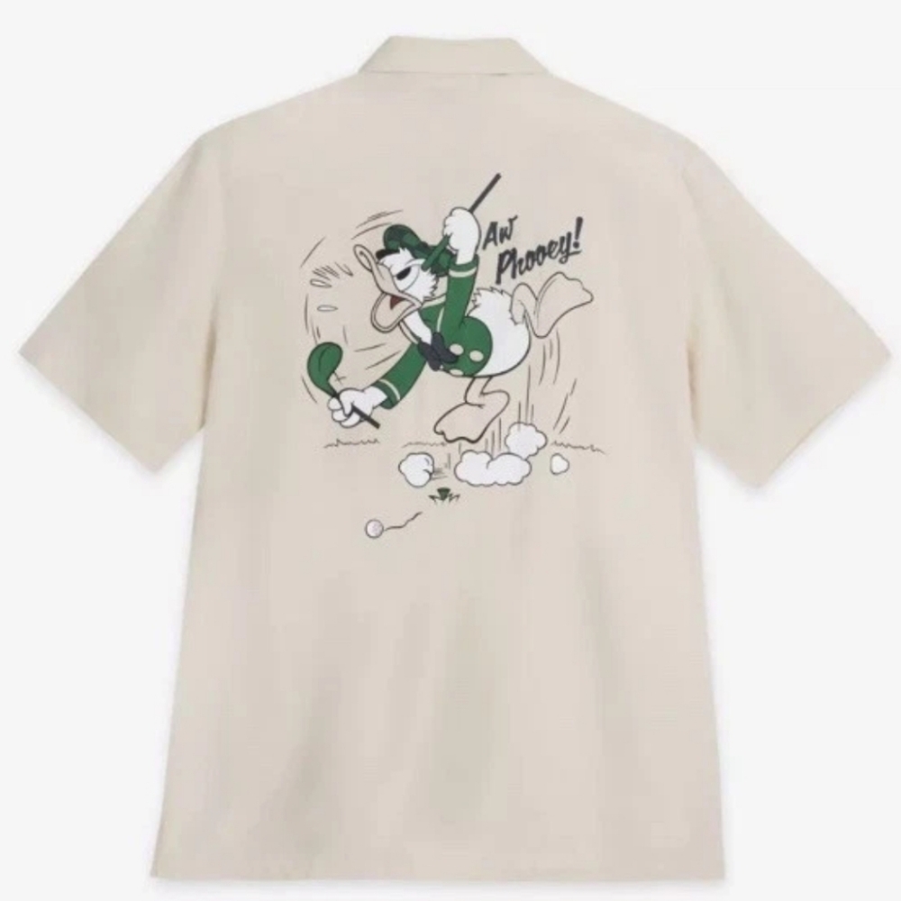 2025 Disney Parks Donald Duck Golf Woven Camp Shirt - Picture 4 of 4